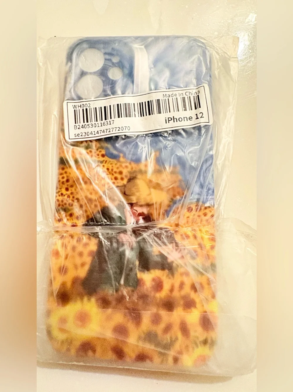Sunflower Violinist Decorative Phone Case - Compatible iPhone 12 Yellow Blue